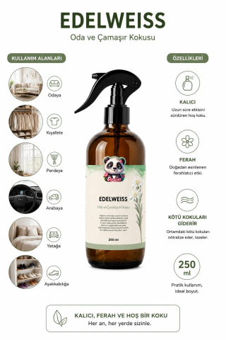 Rosie 3 adet Edelweiss Oda ve Çamaşır Spreyi 250 ml
