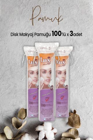 Lux Disk Makyaj Pamuğu 100'lü x 3 Adet