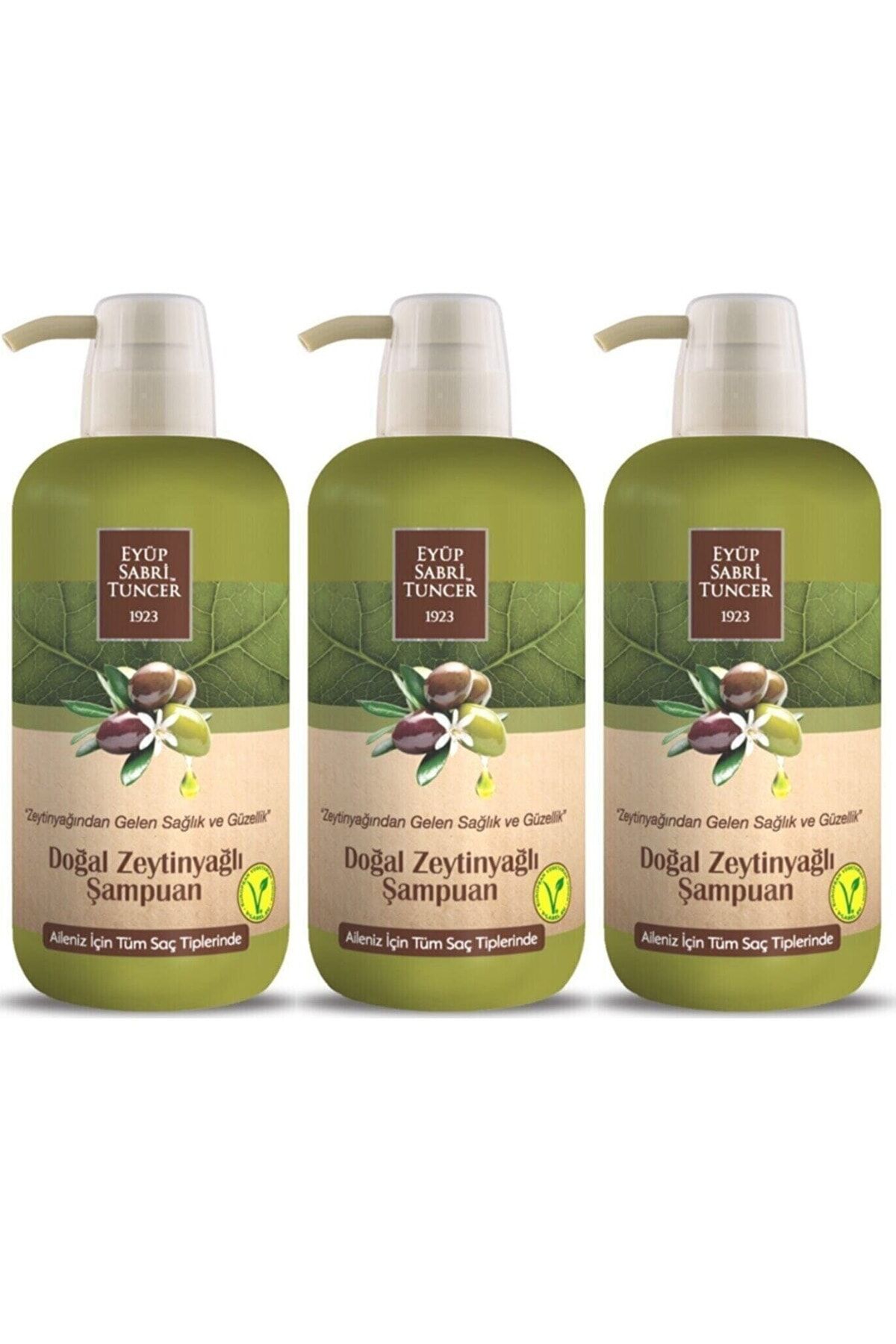 Eyüp Sabri Tuncer Doğal Zeytinyağlı Şampuan 600 ml x 3