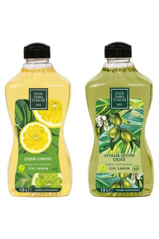 Eyüp Sabri Tuncer Doğal Zeytinyağlı Sıvı Sabun Çeşme Limonu ve Ayvalık Zeytin Çiçeği Sıvı Sabun 1500 ml
