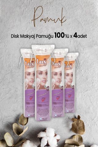 Lux Disk Makyaj Pamuğu 100'lü x 4 Adet