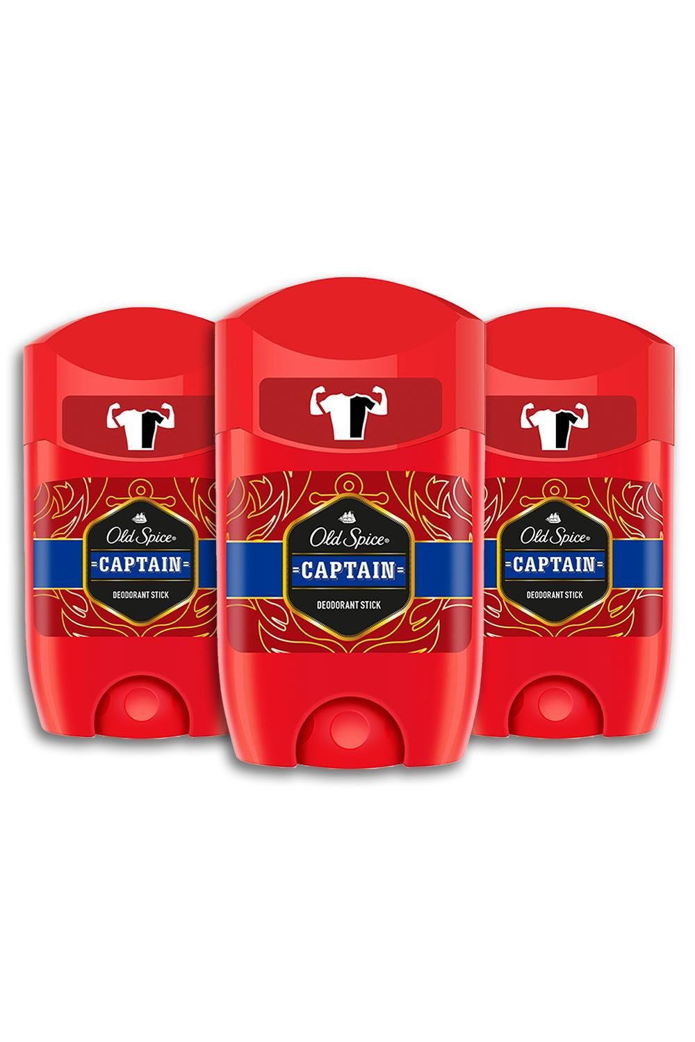 Old Spice Captain Deodorant Stick 50 ml - 3 Adet