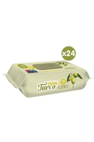 Baby Turco Zeytinyağlı Islak Bebek Havlusu 24x90 Adet