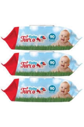 Baby Turco Islak Bebek Havlusu 90 Lı 3 Adet Baby Turco