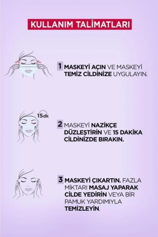 Loreal Paris 3 Adet Revitalift Filler Dolgunlaştırıcı Serum Maskesi 28 gr ve ROSIE