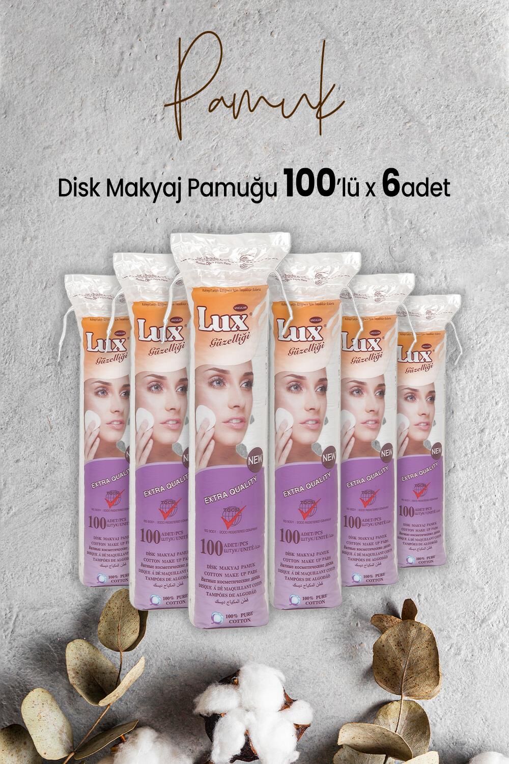 Lux Disk Makyaj Pamuğu 100'lü x 6 Adet