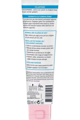 Diadermine Micellar Yüz Yıkama Jeli Canlandırıcı Dokunuş 150 ml