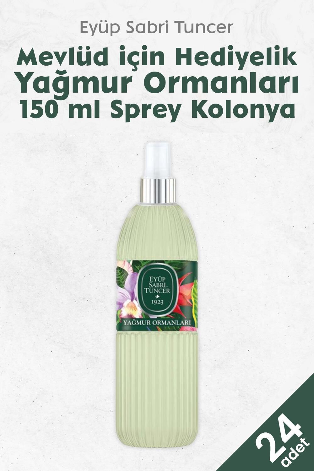 Eyüp Sabri Tuncer Yağmur Ormanları Kolonyası Sprey 150 ml x 24 adet