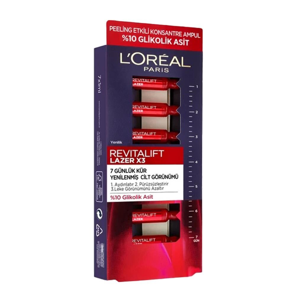 Loreal Paris Revitalift Lazer X3 Peeling Etkili 7 Günlük Ampül Kür