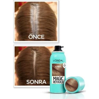 3 Adet Loreal Paris Kapatıcı Sprey Kumral 75 ml ve ROSIE Pamuk