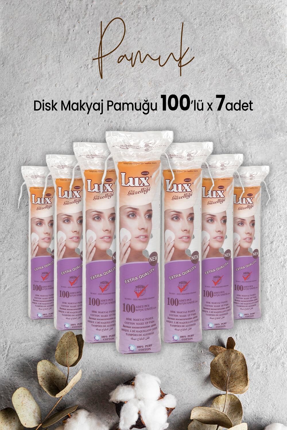 Lux Disk Makyaj Pamuğu 100'lü x 7 Adet
