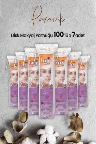 Lux Disk Makyaj Pamuğu 100'lü x 7 Adet