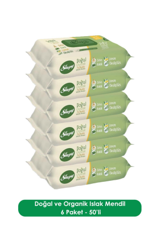 Sleepy 6 Adet Doğal Ve Organik Islak Mendil 50 Adet, Bebek Örtüsü 10'lu ve ROSIE