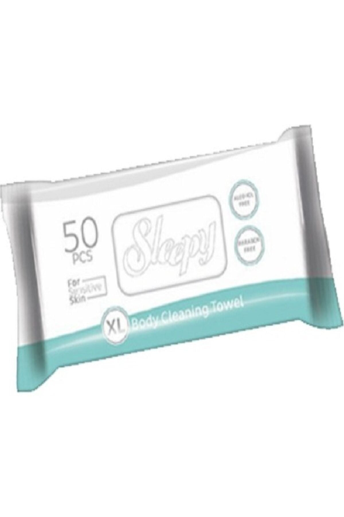 Sleepy Hassas Ciltlere Özel Xl 50 Yaprak Vücut Temizleme Mendili X 6 Paket