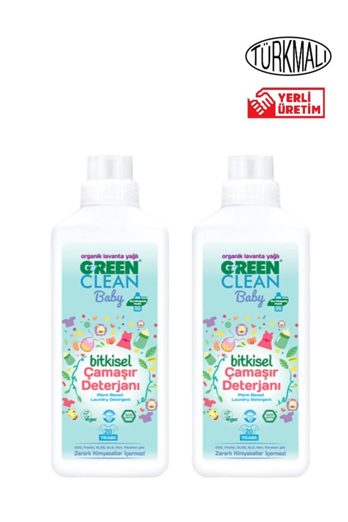 Green Clean Bitkisel Çamaşır Deterjanı Baby 2X1000 ML Lavanta Yağlı