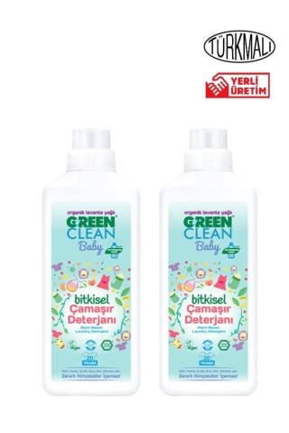 Green Clean Bitkisel Çamaşır Deterjanı Baby 2X1000 ML Lavanta Yağlı