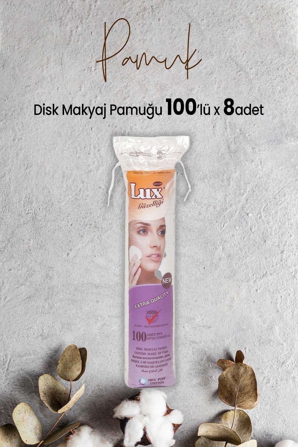 Lux Disk Makyaj Pamuğu 100'lü x 8 Adet