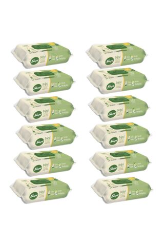 Doğal Organik Pamuklu Temizlik Havlusu 50 Yaprak 12 Li Paket