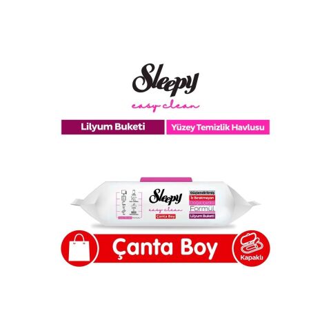 Sleepy Easy Clean Lilyum Buketi 20 yaprak Çanta Boy