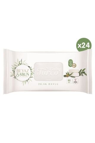 Baby Turco Beyaz Sabun Kokulu Islak Havlu 24x90