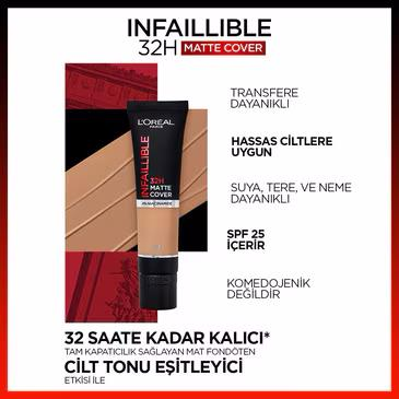 Loreal Paris 3 Adet Matte Cover Fondöten SPF25 Warm Undertone 115 ve ROSIE Pamuk
