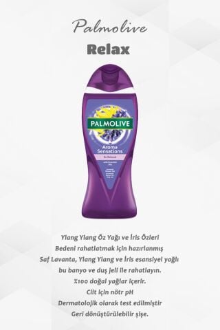 Palmolive 3'lü Duş Men, Relax ve Pamuk özü 500 ml, ROSIE hediye