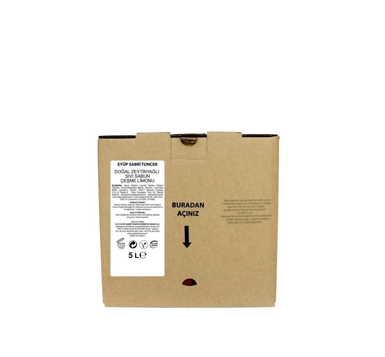 Eyüp Sabri Tuncer Çeşme Limonu Doğal Zeytinyağlı Sıvı Sabun 5 lt - Bag in Box