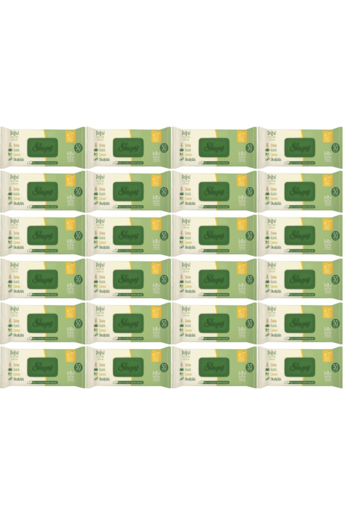 Doğal Organik Pamuklu Islak Havlu 50'li 24 Adet