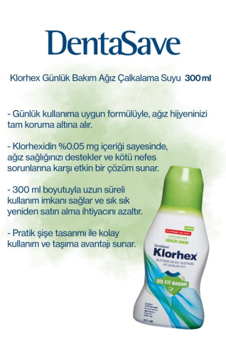 Dentasave Klorhex 5 AL 4 ÖDE Günlük Bakım Ağız Çalkalama Suyu 300 ml ve Rosie