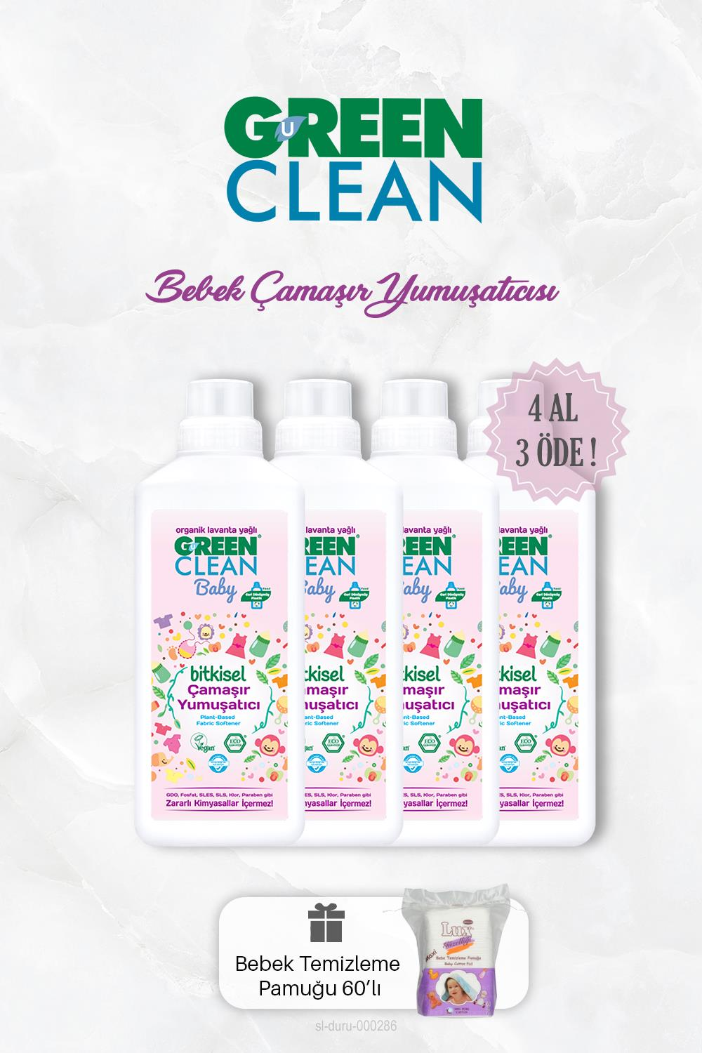 4 AL 3 ÖDE Bitkisel Bebek Çamaşır Yumuşatıcısı 1000 ml