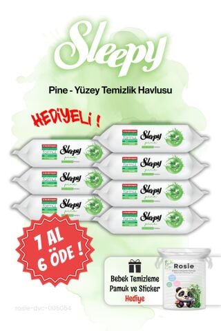 7 AL 6 ÖDE Sleepy Pine Çam Ferahlığı Islak Havlusu  ve ROSIE