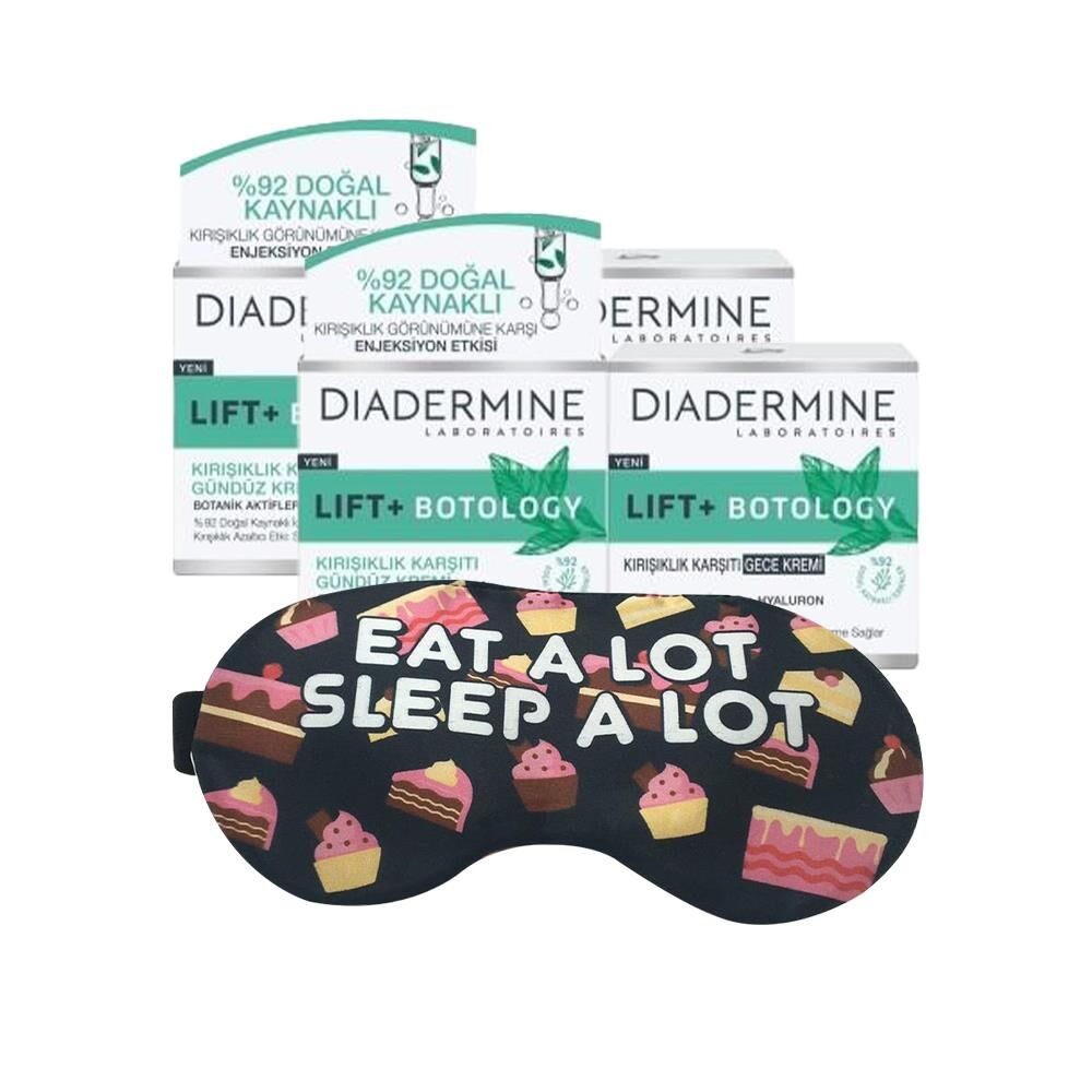 Diadermine Lift+ Botology Gündüz Kremi 50 ml + Gece Kremi 50 ml x 2 ve Uyku Bandı Hediyeli