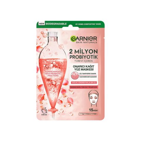 Garnier 2 Milyon Probiyotik Türevi İçeren Onarıcı Kağıt Yüz Maskesi 22 Gr