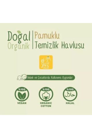 Doğal Organik Pamuklu Islak Havlu Mendil (24x50 Adet) 1200 Yaprak