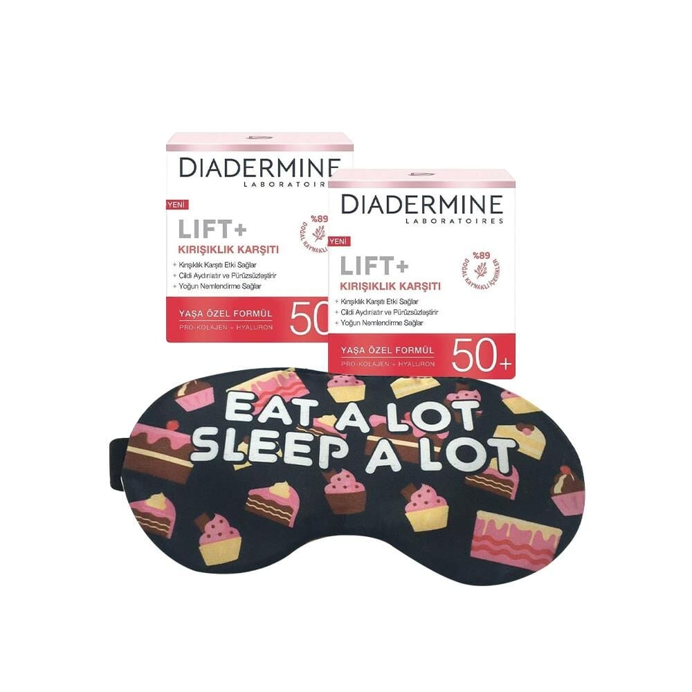 Diadermine Kırışıklık Karşıtı Krem Lift+ 50 x 2 ve Uyku Bandı Hediyeli