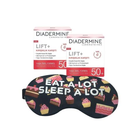Diadermine Kırışıklık Karşıtı Krem Lift+ 50 x 2 ve Uyku Bandı Hediyeli
