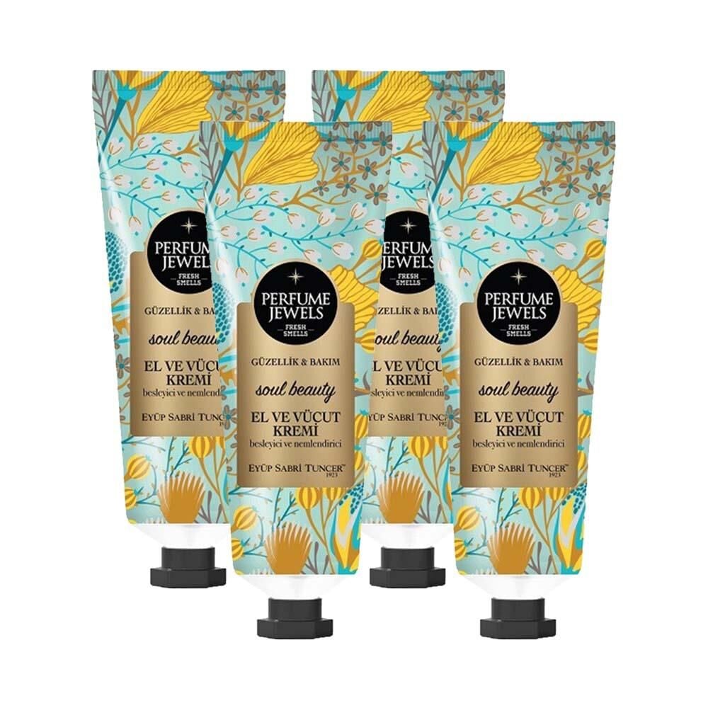 Eyüp Sabri Tuncer Perfume Jewels Soul Beauty El ve Vücut Kremi 50 ml x 4