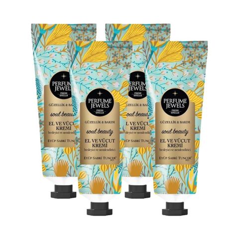 Eyüp Sabri Tuncer Perfume Jewels Soul Beauty El ve Vücut Kremi 50 ml x 4