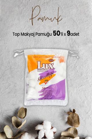 Lux Top Makyaj Pamuğu 50'li x 9 Adet