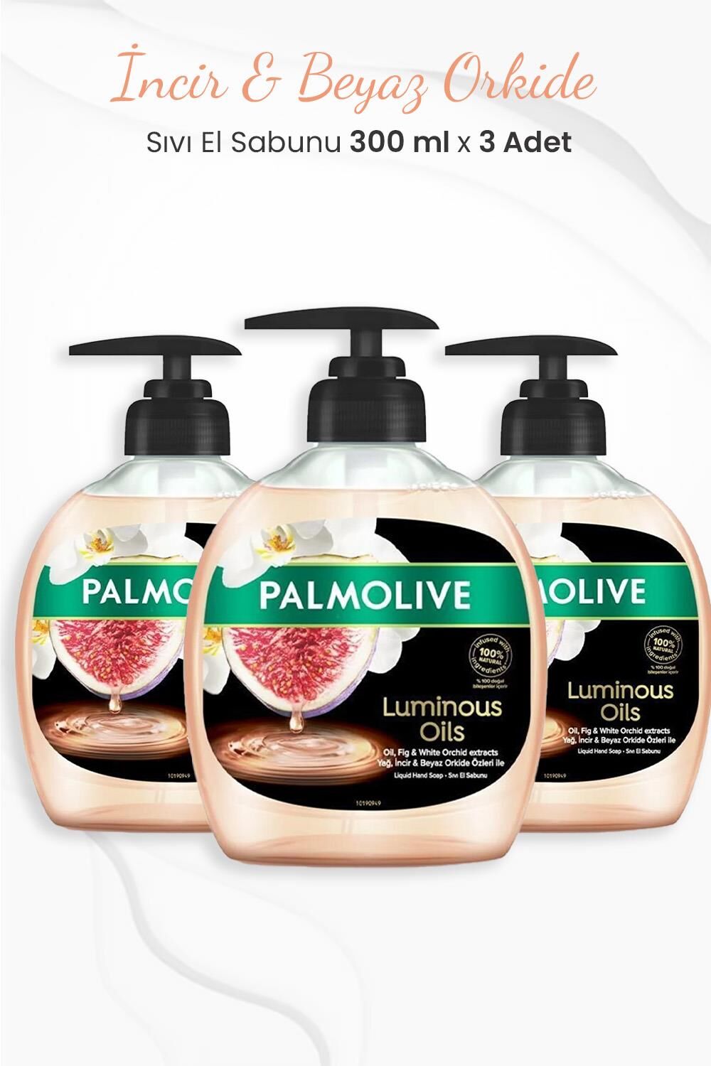 Palmolive Luminous Oils İncir & Beyaz Orkide Özlü Sıvı Sabun 300 ml x 3 Adet