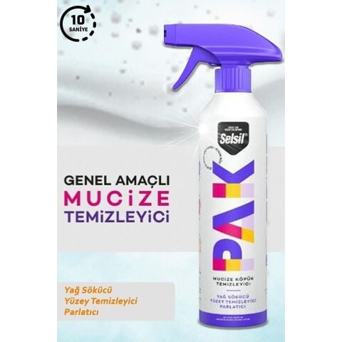 Selsil PAK Genel Amaçlı Mucize Temizleyici Köpük 500 ml