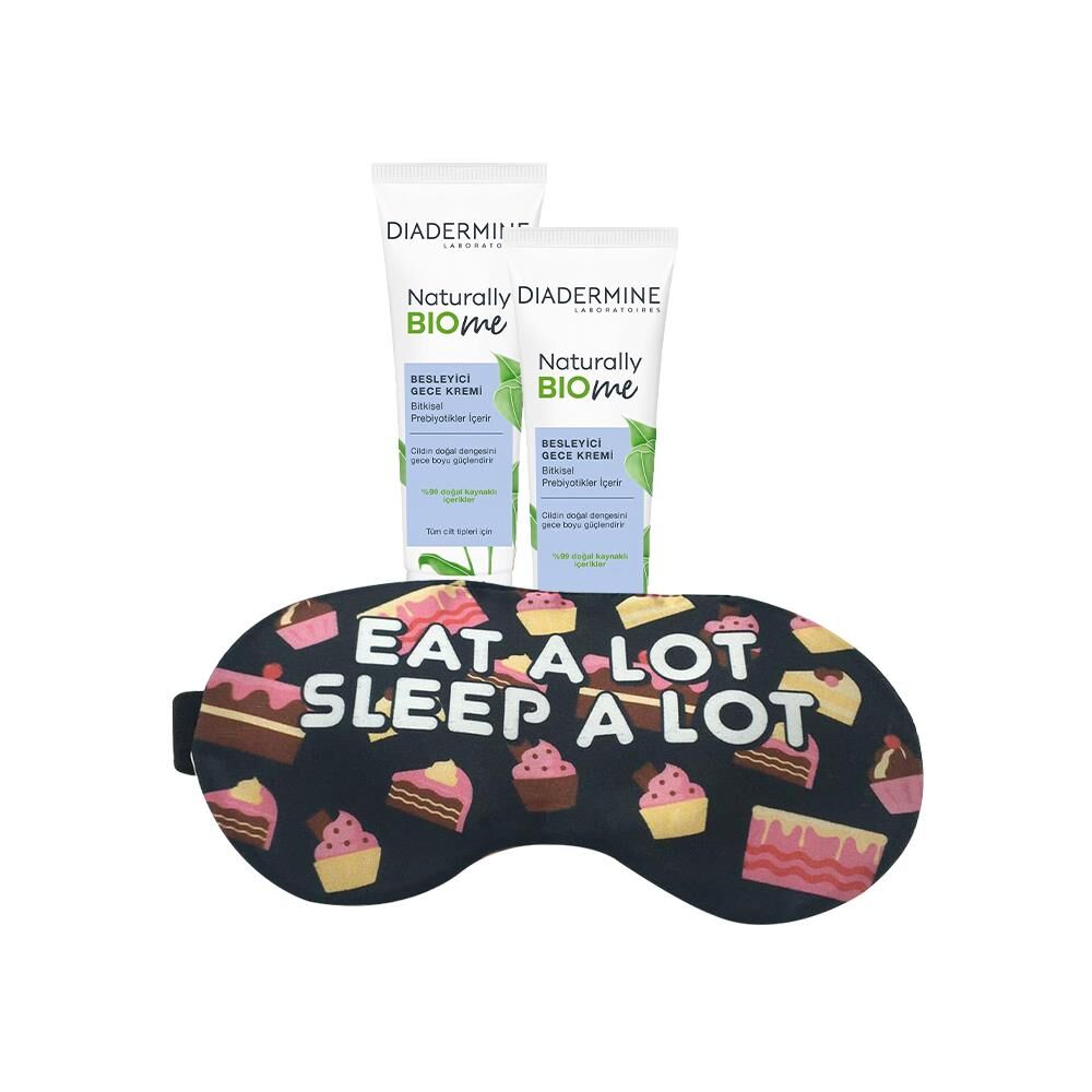 Diadermine Naturally Bio Me Besleyici Gece Kremi 50 ml x 2 ve Uyku Bandı Hediyeli