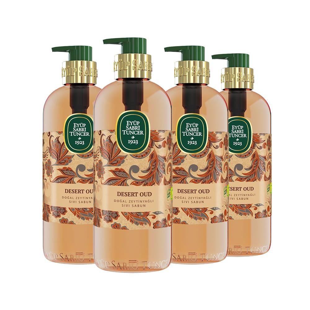 Eyüp Sabri Tuncer Desert Oud Doğal Zeytinyağlı Sıvı Sabun 500 ml x 4