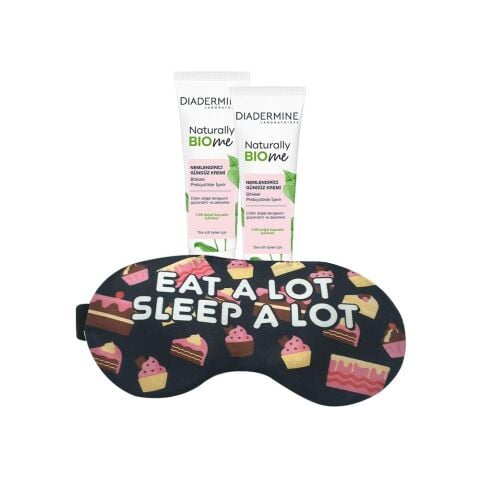 Diadermine Naturally Bio Me Nemlendirici Gündüz Kremi 50 ml x 2 ve Uyku Bandı Hediyeli