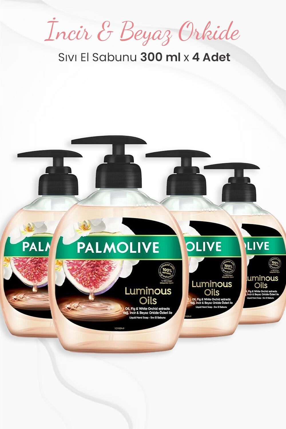 Palmolive Luminous Oils İncir & Beyaz Orkide Özlü Sıvı Sabun 300 ml x 4 Adet