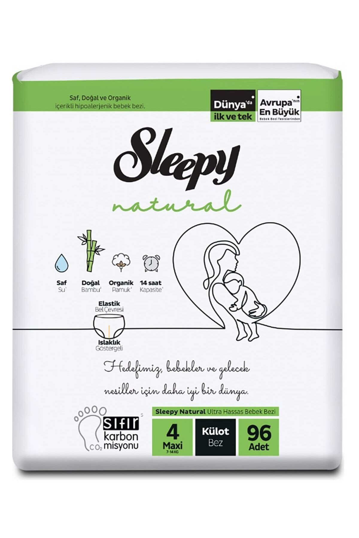 Sleepy Natural Külot Bebek Bezi 4 (Maxi) Beden-96 Adet