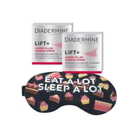 Diadermine LIFT+ Super Filler Gündüz Kremi 50 ML x 2 ve Uyku Bandı Hediyeli