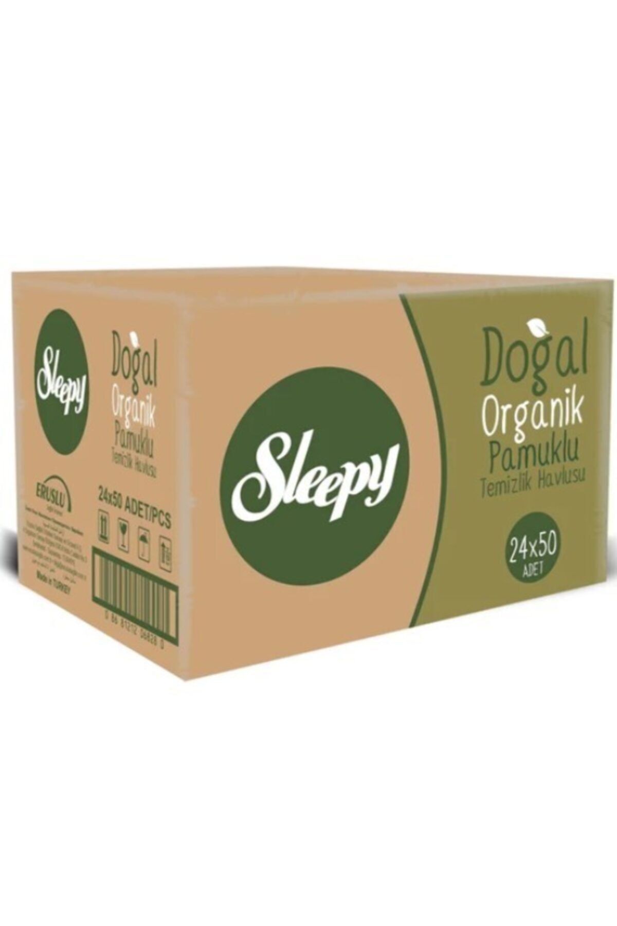 Doğal Organik Pamuklu Temizlik Havlusu 50 Yaprak X 24 Paket