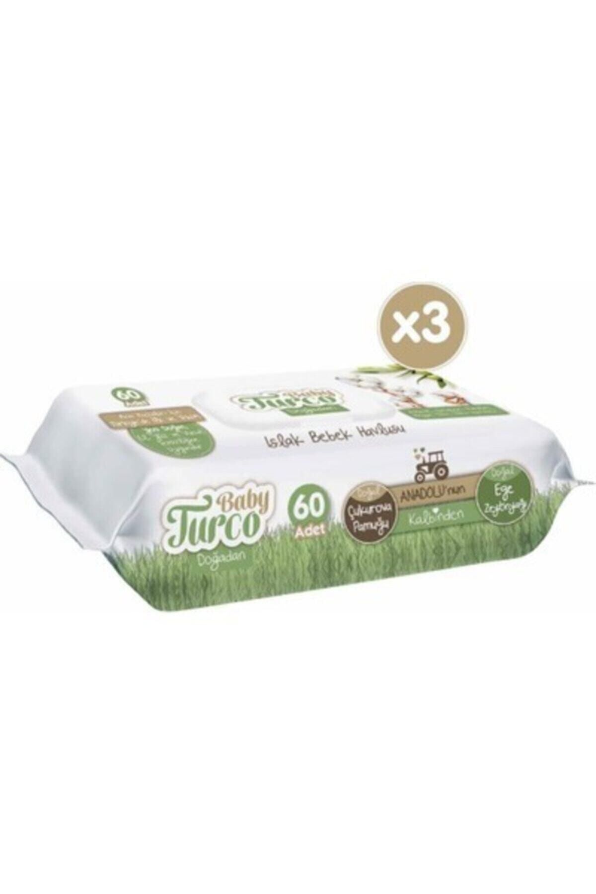 Baby Turco Doğadan Islak Bebek Havlusu 3x60