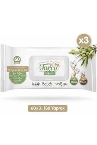 Baby Turco Doğadan Islak Bebek Havlusu 3x60